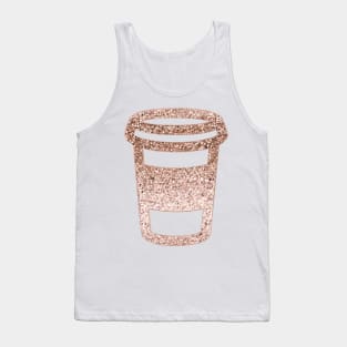 Sparkling rose gold coffee cup Tank Top